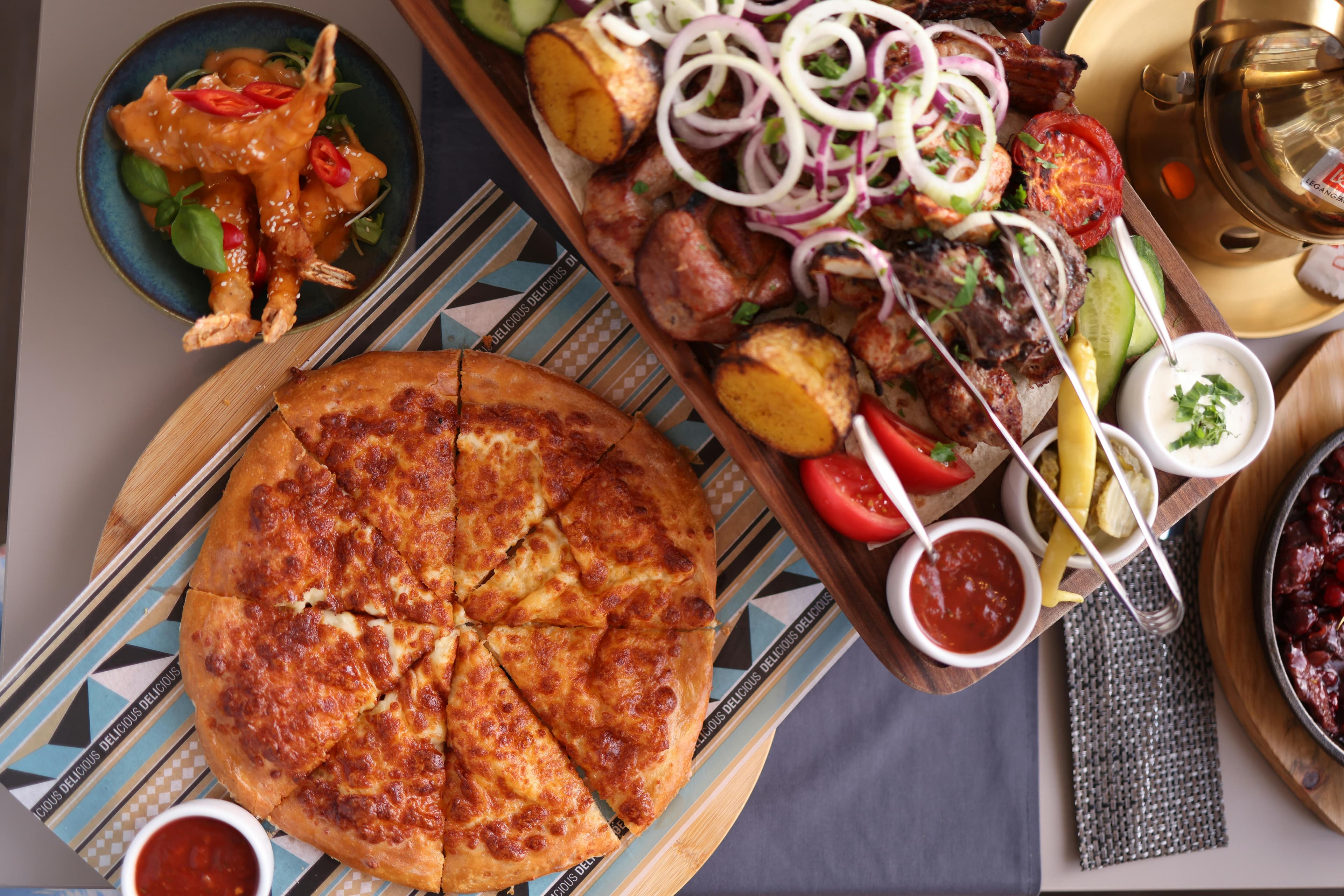 Traditional Georgian cuisine and wine atmosphere